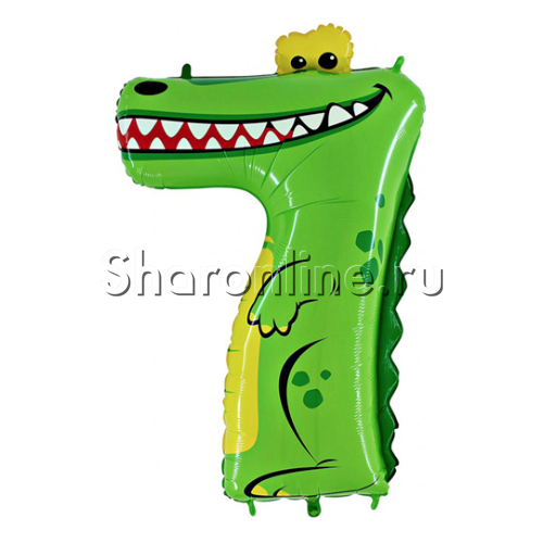 Шар "Цифра 7" Крокодил 102 см - изображение 1