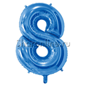 Шар "Цифра 8" Синяя 66 см - изображение 1