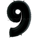 Шар "Цифра 9" Черная 102 см - изображение 1