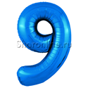 Шар "Цифра 9" Синяя 99 см - изображение 1