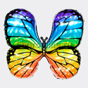 Шар Фигура "Бабочка" перламутровая 76 см Воздух - изображение 1