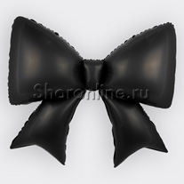 Шар Фигура "Бант" черный сатин 91 см