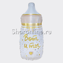 Шар Фигура "Бутылочка для малыша" ванильное золото 81 см - изображение 1