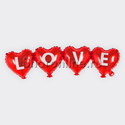 Шар Фигура-гирлянда "Love" сердечки 99 см - изображение 1