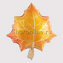 Шар Фигура "Кленовый лист" оранжевый 61 см - изображение 1