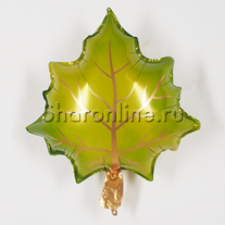 Шар Фигура "Кленовый лист" зеленый 61 см