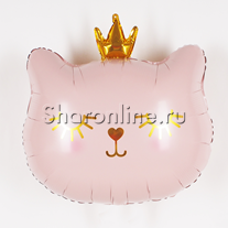 Шар Фигура "Котенок принцесса" розовый 66 см