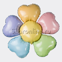Шар Фигура "Лепестки Сердечки" разноцветный 94 см - изображение 1
