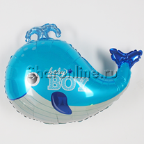 Шар Фигура "Маленький кит" голубой 86 см