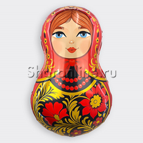 Шар Фигура "Матрешка" золотая роспись 79 см