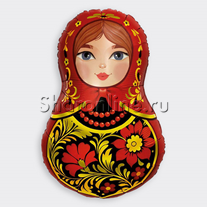 Шар Фигура "Матрешка" золотая роспись 79 см