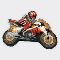 Шар Фигура "Мотоцикл" красный 64 см