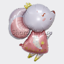 Шар Фигура "Мышка принцесса" 89 см