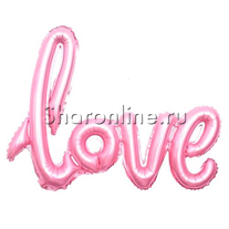 Шар Фигура Надпись "Love" розовая 104 см