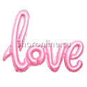 Шар Фигура Надпись "Love" розовая 104 см - изображение 1