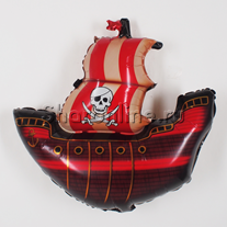 Шар Фигура "Пиратский корабль" красный 75 см