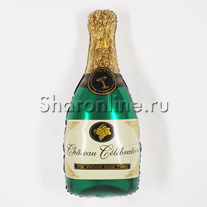 Шар Фигура "Поздравляю" бутылка шампанского 94 см