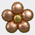 Шар Фигура "Ромашка" розовое золото 46 см воздух - изображение 1