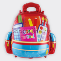 Шар Фигура "Рюкзак школьный" красный 64 см - изображение 1