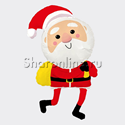 Шар Фигура "Веселый Санта" 112 см - изображение 1