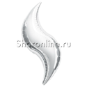 Шар Фигура "Зигзаг" серебро 91 см - изображение 1