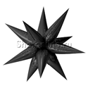 Шар Фигура "Звезда составная" черная 66 см - изображение 1