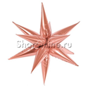 Шар Фигура "Звезда составная" розовое золото 66 см - изображение 1