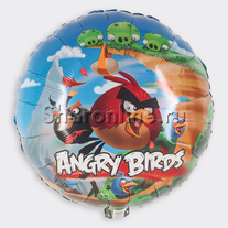 Шар Круг "Angry Birds" разноцветный 46 см