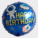 Шар Круг "Happy Birthday" Космос 46 см - изображение 1