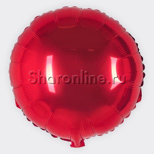 Шар "Круг" красный 46 см - изображение 1