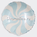 Шар Круг "Леденец" голубой 46 см - изображение 1