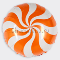 Шар Круг "Леденец" оранжевый 46 см - изображение 1