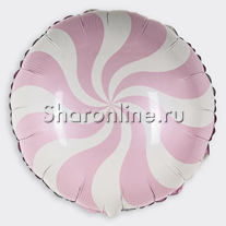 Шар Круг "Леденец" розовый 46 см