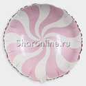 Шар Круг "Леденец" розовый 46 см - изображение 1