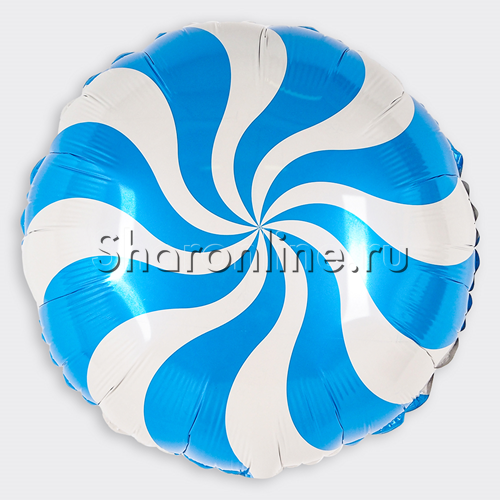Шар Круг "Леденец" синий 46 см - изображение 1