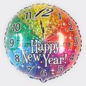 Шар Круг "Новогодние часы" радужный 46 см - изображение 1