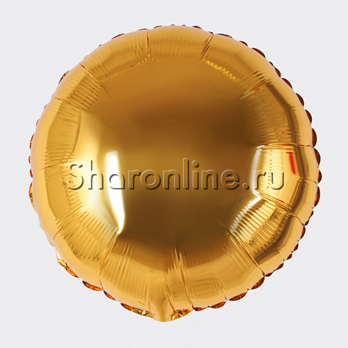 Шар Круг золото 46 см - изображение 1
