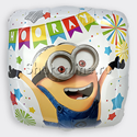 Шар Квадрат "Миньоны на вечеринке" 46 см - изображение 1