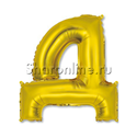 Шар Мини-буква "Д" Золотая 38 см - изображение 1