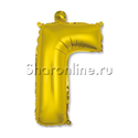 Шар Мини-буква "Г" Золотая 38 см - изображение 1