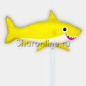 Шар мини-фигура "Акула" жёлтая 40 см - изображение 1