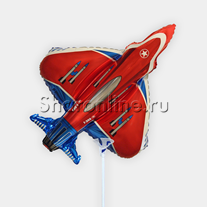 Шар мини-фигура "Истребитель" красный 33 см