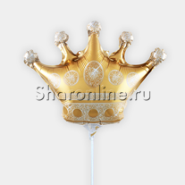 Шар мини-фигура "Корона" золотая 43 см