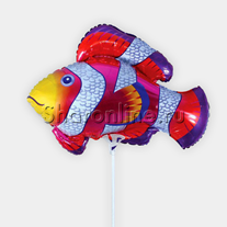 Шар мини-фигура "Рыбка-клоун" фуксия 36 см