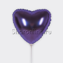 Шар мини-сердце Фиолетовое 23 см - изображение 1