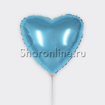 Шар мини-сердце Голубое 23 см