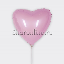 Шар мини-сердце Розовое 23 см