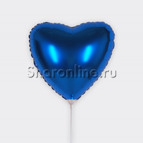 Шар мини-сердце Синее 23 см
