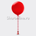 Шар с гирляндой из фетра Красный 60 см - изображение 1