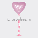 Шар с гирляндой тассел "Розовое сердце" - изображение 1